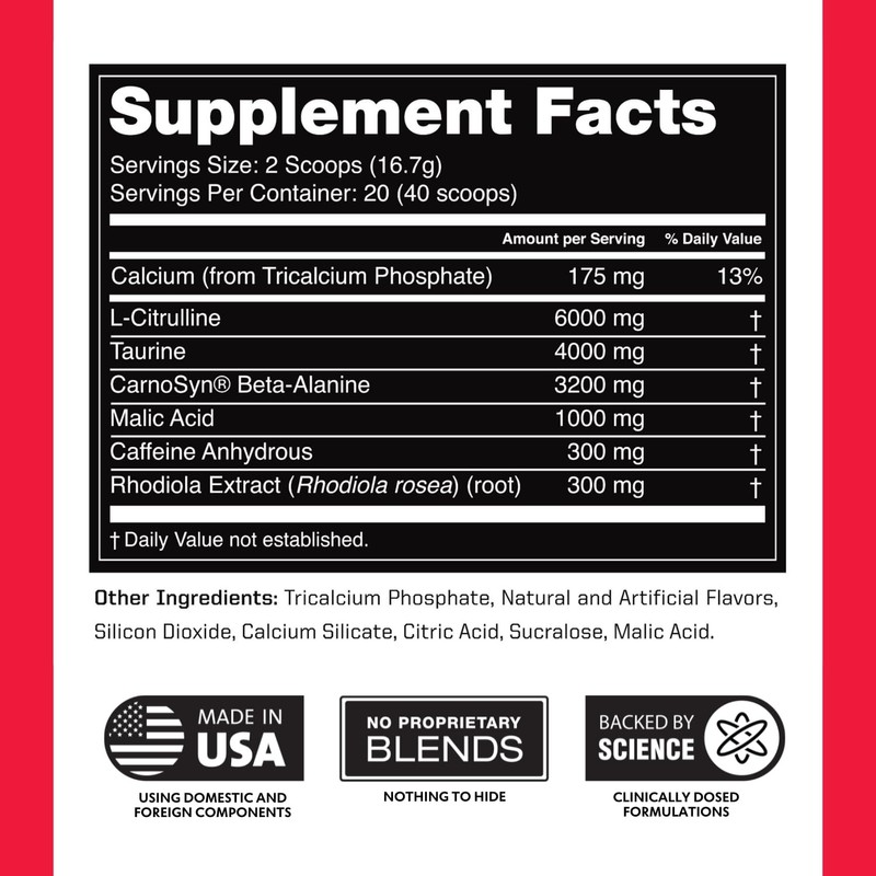 Outwork Nutrition Preworkout for Men & Women - Nootropic Pre