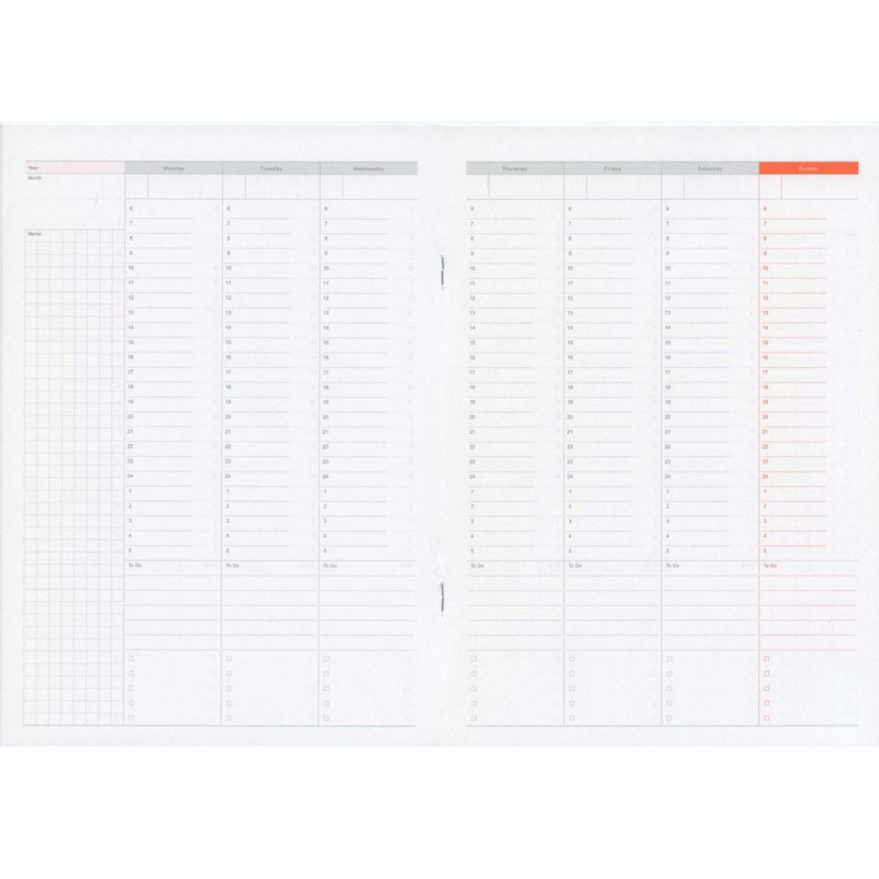 Radite B5 WEEKLY PLANNER Function Notebook, Vertical Type LDNT
