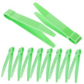 FRCOLOR 25pcs Tweezers Safe Plastic Tweezers for Fine Motor Skills Training for Outdoor Exploration Classroom Activities Green Color