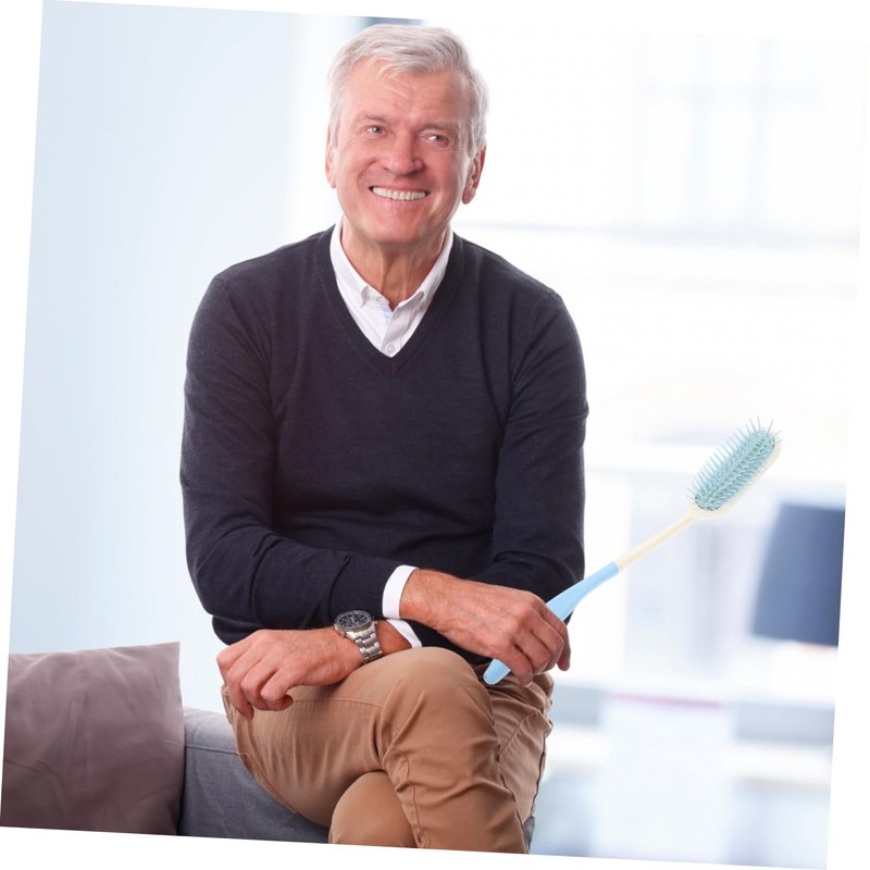 TOVINANNA Elderly Hair Comb Long Handle Comfortable Com for Disabled