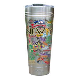 Catstudio New York City Thermal Tumbler | Triple Wall Insulation With Non Slip Bottom | Great Travel Cup for Water, Coffee, Tea, or Smoothies