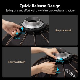 SMALLRIG Parabolic Softbox LA-D85 85cm Quick Release, Compatible with SmallRig RC 120D/RC 120B/RC 220D/RC220B and Other Bowens Mount Light