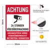 Videoüberwachung Sign, Achtung Videoüberwachung Sign, 20 x 30 cm, Made