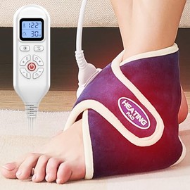 CAMECO Tobilleras calentadas para pies para tendinitis de Aquiles y alivio del dolor de fascitis plantar, almohadilla de calefaccin elctrica con...   
