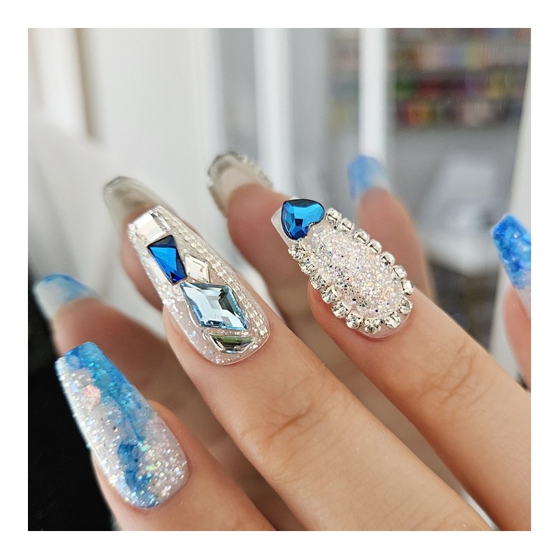 Blue East Handmade Nail Tips - Ballerina L / 블루이스트