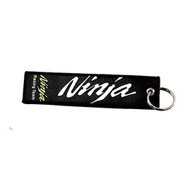 Decor Season 5 Inches Motorcycle Key Chain Ring Tag Label Compatible with Kawasaki Ninja 400 300 250 650 ZX6R ZX10R ZX12R ZX14R, Black, Free-L8