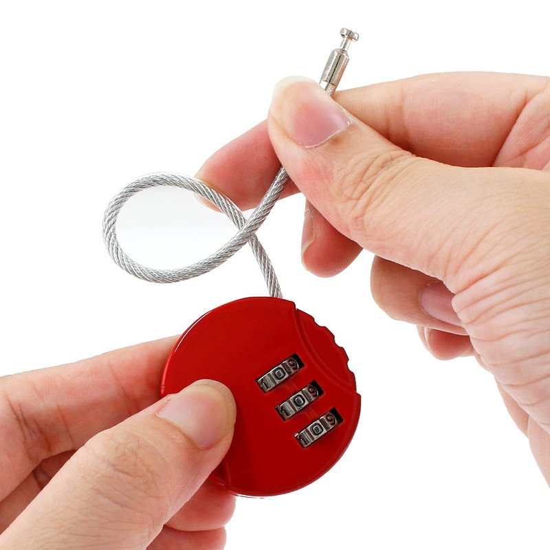 Litoexpe 6 Pcs Combination Lock, 3 Digit Outdoor Waterproof Padlock