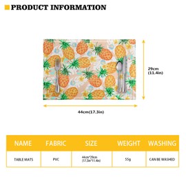 Babrukda Bling Love Butterfly Sunflower Print Placemat Heat Resistant Place Mats Table Mats Set of 6 Eco-Friendly Outdoor Indoor Placemats for Kitchen Patio Dining Party Table