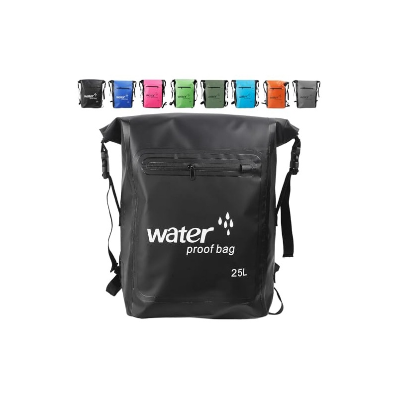 MORAINJAY 25L Waterproof Backpack, Dry Bag, Roll Top Backpack with