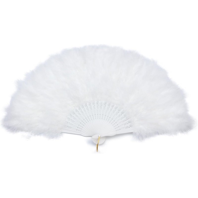 TRIXES Bride Handheld Feather Fan - Bride To Be Gift