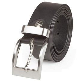 LINDENMANN Men's Leather Belt, Full Cowhide Belt, XXL, Genuine Buffalo Leather Belt, 40 mm, Black, black