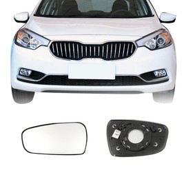 Driver Side Mirror Replacement Glass for Kia Forte / Forte5 2014-2018,Automotive Exterior Heated Left Side View Mirror Glass for 2014 2015 2016 2017 2018 Kia Forte / Forte5(SKOUIO 01-S)