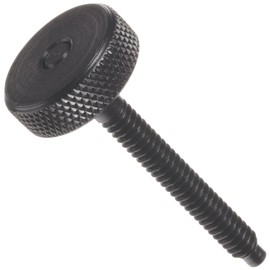 TE-CO 43802 Dog Point Knurled Head Screw Black Oxide, 10-24 Thread x 1-1/2" Lg (2-Pack)