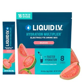Liquid I.V. ® Multiplicador de Hidratación - Guayaba | Mezcla de Bebida con Electrolitos en Polvo | 1 Paquete (16 Porciones)