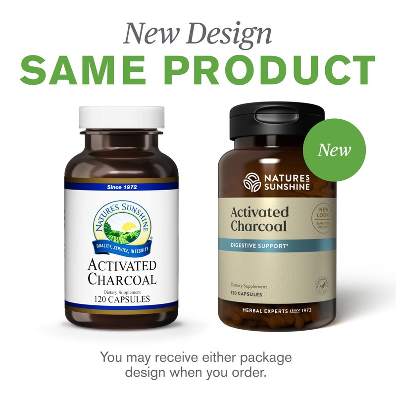 Nature's Sunshine Activated Charcoal 120 Capsules