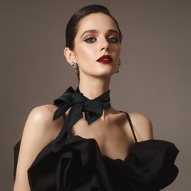 NZKNP Neck Scarf for Women,Scarf for Women,Black Scarf,Silk scarf,Black Silk Scarf for Women,Neck Scarf,Head Scarf for Women's Hair,Bandana Top,Black Neck Scarf,Head Scarf for Black Women