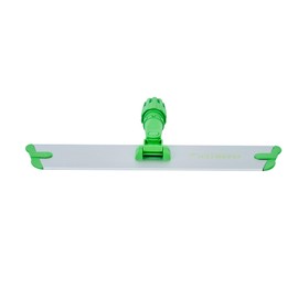 Restaurantware Clean Tek Professional 15.7 Inch Flat Mop Plate Frame, 1 Quick Connect Mop Frame for Wet Or Dry Mop Pads - Mop Pads Sold Separately, Durable, Green Aluminum Cleaning Mop Pad Frame
