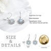 JUSTKIDSTOY Christmas Snowflake Earrings 925 Sterling Silver Moonstone Snowflake Dangle