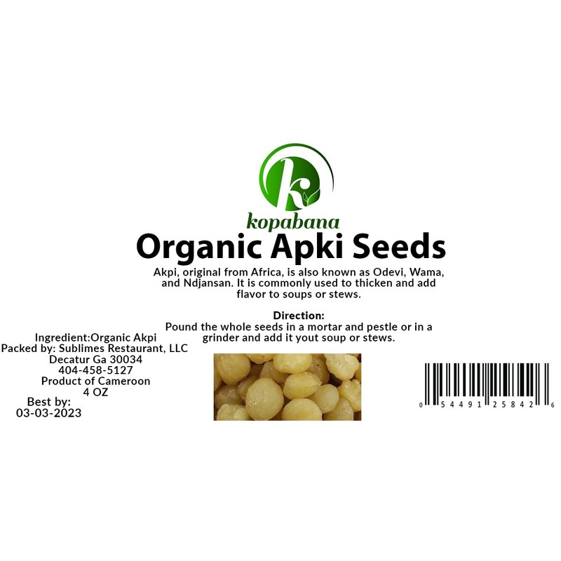 KOPABANA Organic Akpi Seeds | Djansang Spice | Odevi |