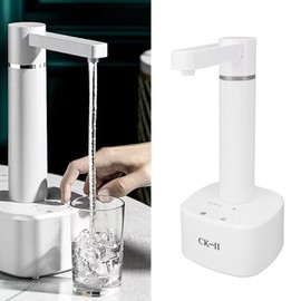 VINGVO Bomba Automática de Jarra de Agua, Dispensador Eléctrico de Botellas de Agua, Bombeo Rápido, Carga USB, Portátil, Universal para el Hogar
