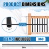 Yaocom 60 Pack 26" Aluminum Deck Balusters 3/4" Black Metal