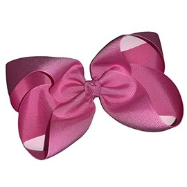 Solid Bubblegum Pink Jumbo Boutique Hair Bow 6" MADE IN USA