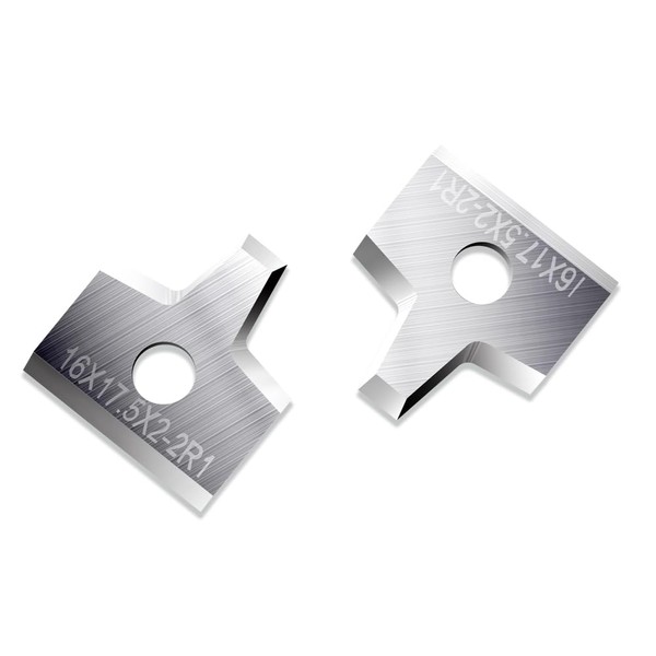 Woodworking Veneer Edge Trimmer Blades 16x17.5x2.0mm-2R1 2-Pcs, Chamfer Plane, Edge