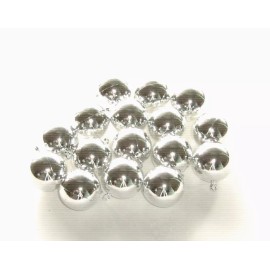 Unbranded Christmas Mini Ornaments Non Shatter 1", 25mm Balls Shiny Silver, Miniature Tree