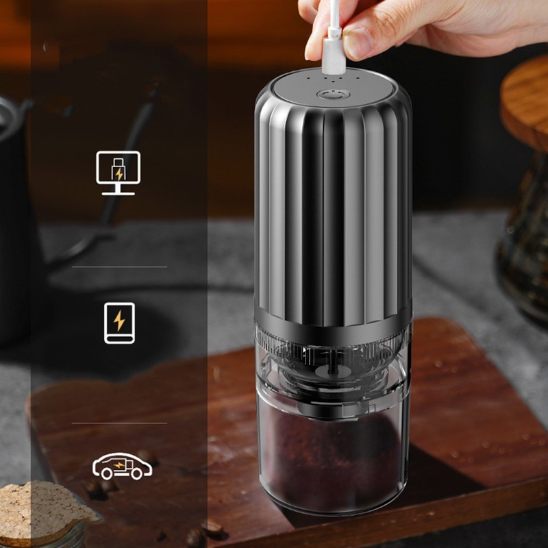 Electric Coffee Grinder One Touch Automatic Cordless Portable Quiet Coffee