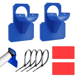 Hose Holder Pool, 2 x 30 mm - 37 mm Pool Hose Holder Kink Protection Made of Plastic for Intex and Bestway (Blue)