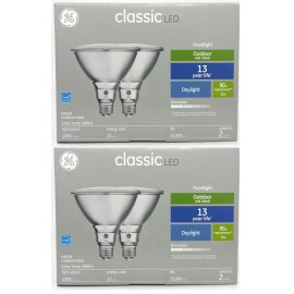 GE (4 bulbs) GE classic LED PAR38 Floodlight, 15 watts, 1300 Lumens, Outdoor Wet