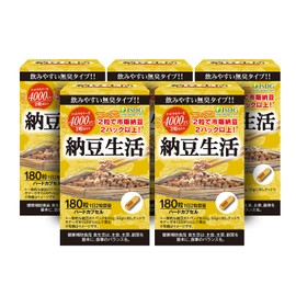 ISDG 納豆生活 ナットウキナーゼ4000FU 180粒/ボトル 5個セット