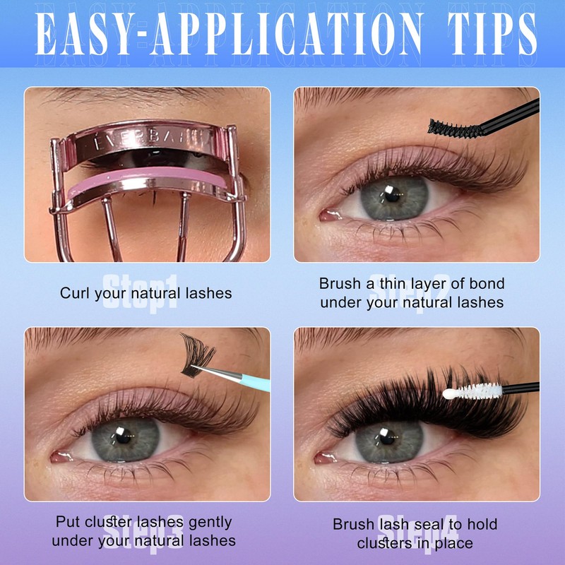 Thick Cluster Lashes 100D+120D+150D Volume Individual Eyelash Clusters 240Pcs 12-18mm