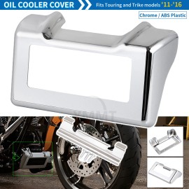 Unbranded Chrome Oil Cooler Cover For Harley Touring Trike Road King Electra Street Glide