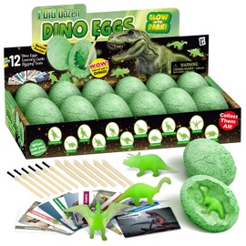 Glow-in-the-Dark Dinosaur Excavation Set for Children Dino Egg Toy Digging Dino Toy Archaeology Set from 6 Years