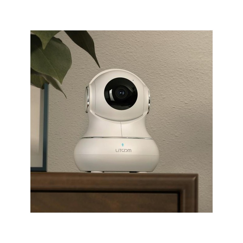Litokam 2K Indoor Camera: 360° Pan/Tilt Home Security for Pets,