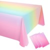 3 Pack Rainbow Tablecloth Pastel Table Cloths for Parties Decorations