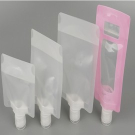 Multipurpose Waterproof Travel Dispensing Pouch Zipper Bag Portable 30ml Standard Type 4ea