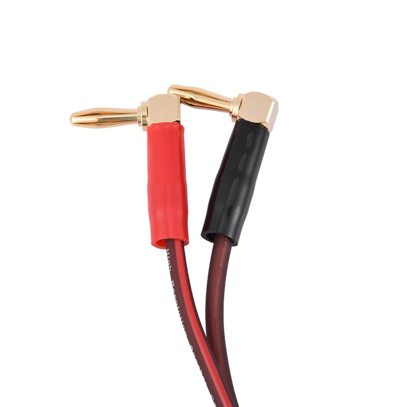HI-FI Pure Copper Speaker Cable Right Angle L Type Banana
