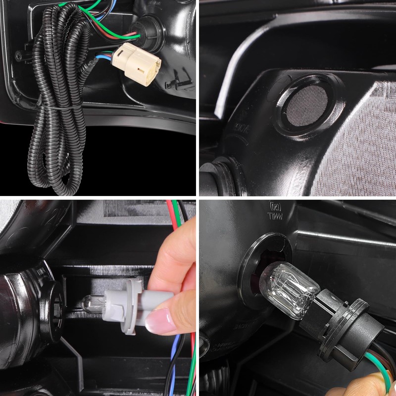 MAYELLO Smoked Black Halogen Tail Lights for 2014-2019 Chevy Silverado