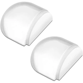 HAUSPROFI Door Stops, Floor Door Stopper Self-Adhesive Shower Doorstop for Wall Protection, Door Buffer for Wall Furniture Glass Mirror- Clear 2pcs, L:1.66,W:1.57,H:0.9(inch)