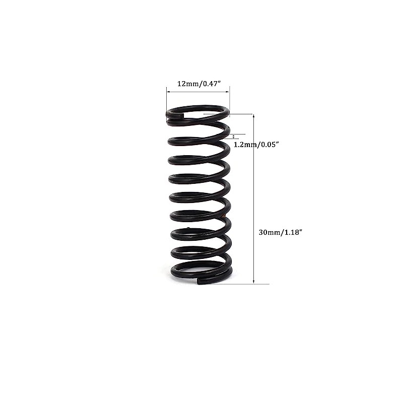 TA-VIGOR 10Pcs Compressed Spring, 1.2mm Wire Dia, 12mm OD, 30mm