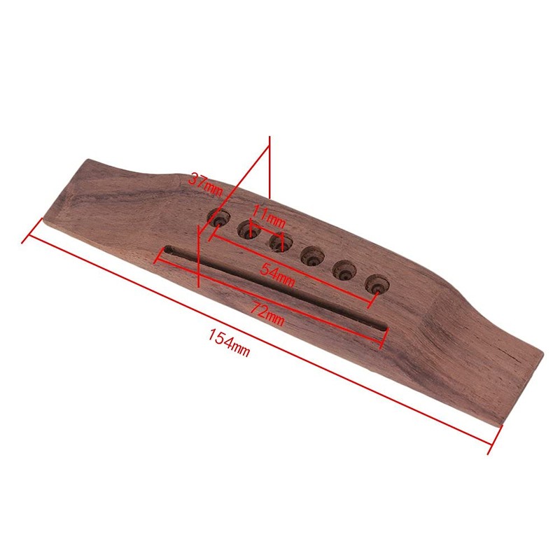 Yibuy 6 String Guitar Bridge Rosewood Acoustic Guitar Bridge 155x36.5mm
