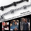 Mens Black Curb Chain Celtic Skull Necklace Gothic Style Cuban