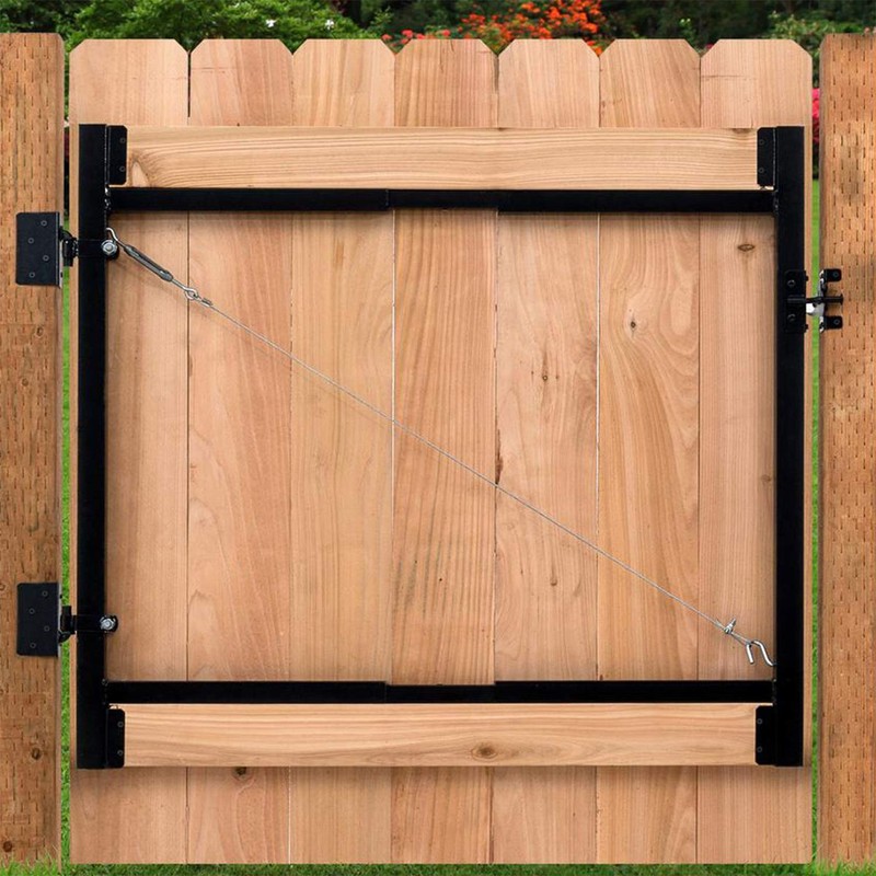 Adjust-A-Gate Full Frame Gate Fence Kit, Hardware for Openings 36"-60",