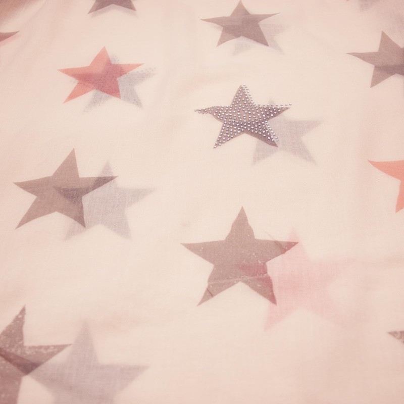 Glamexx24 Loop Scarf with Star Pattern – Women's Lightweight Long