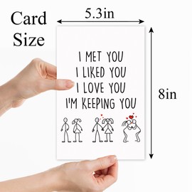 Kalamiao Anniversary Card Funny for Couple Him, Romantic Anniversary Card for Husband Wife, Flirty Ann Cards Gifts