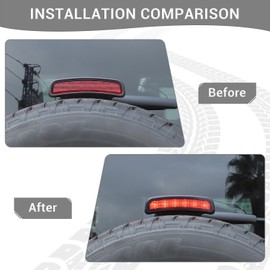 PDKLIN for Bronco 3rd Brake Light Cover Compatible with Ford Bronco 2021 2022 2023 Smoked Black High Mount Brake Light Cover
