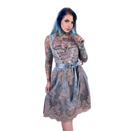 Alte Liebe 2pcs Oktoberfest Dress Women's German Dirndl Dress Petrol Blue Green A473 /36