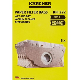 Karcher Bolsa de filtro de papel WD 5 piezas